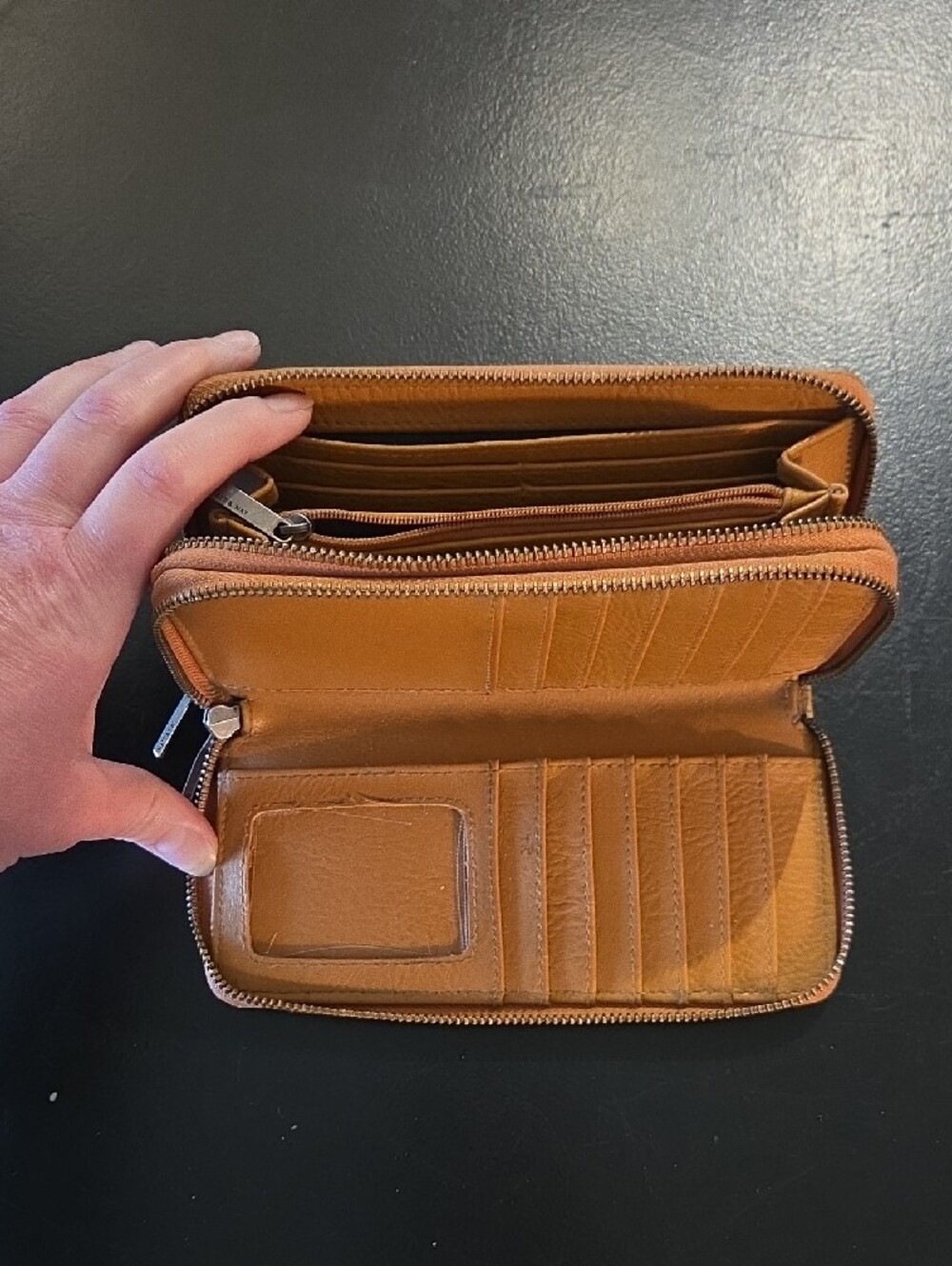 Matt & Nat Tan Zip-Around Vegan Leather Wallet - Picture 7 of 11